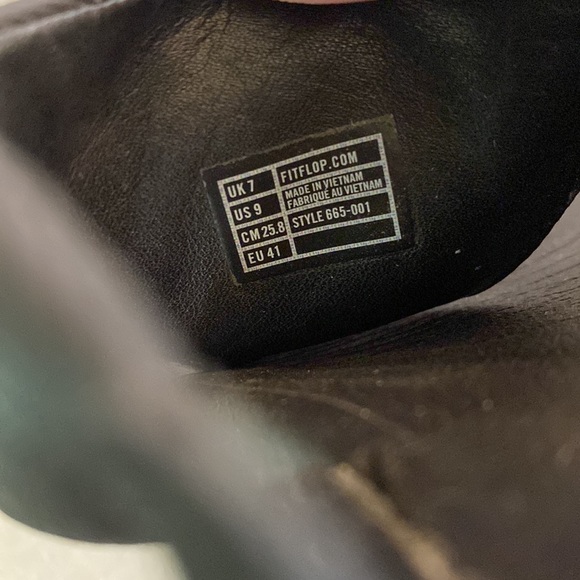 Fitflop Women’s LuLu Comet Wedge Sandals Slip On Toe Post Black Size 9 - Picture 8 of 12